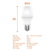 Bóng đèn LED Bulb tròn E27 Nanoco Lite Series 5W