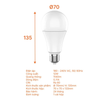 Bóng đèn LED Bulb tròn E27 Nanoco Lite Series 12W