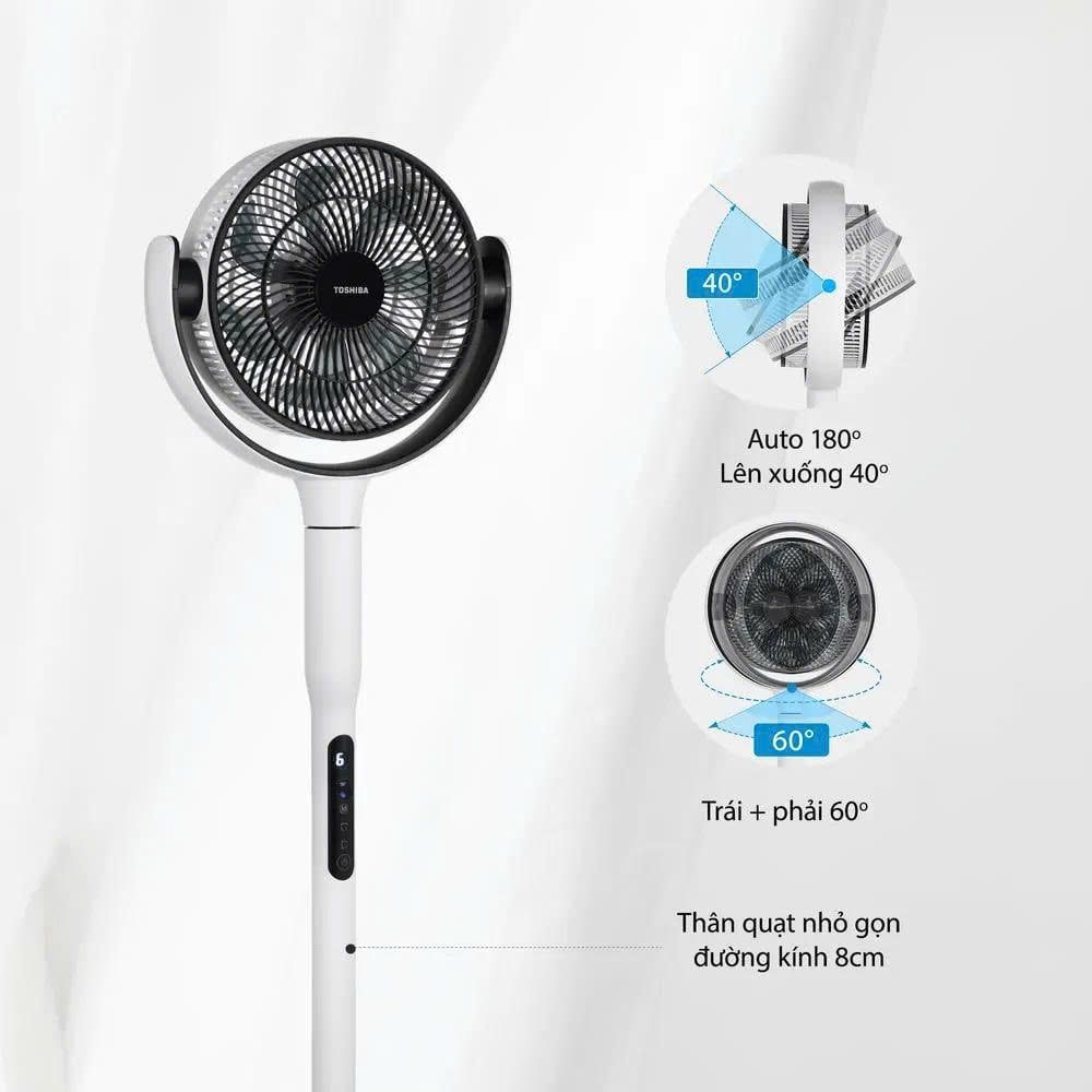 Quạt đối lưu Toshiba F-DSC80XVN(W) - 25W
