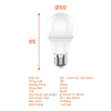 Bóng đèn LED Bulb tròn E27 Nanoco Lite Series 3W