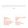 Bóng đèn LED tuýp T8 thủy tinh Nanoco 40W dài 1,2 m