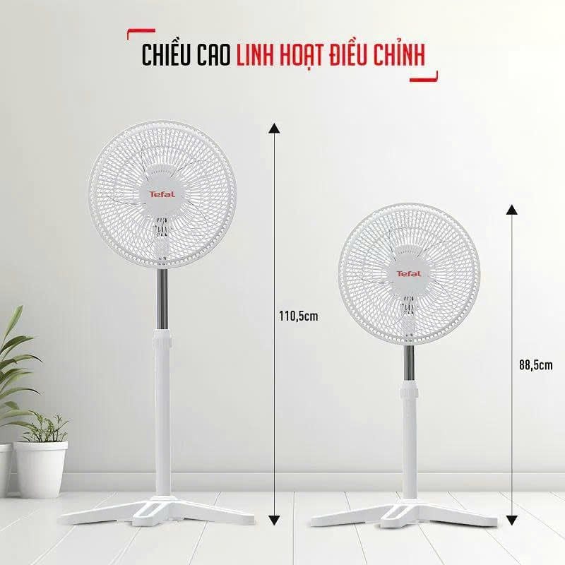 [Sale] Quạt đứng TEFAL VH619690 - Trắng - 55W -  Turbo Essential