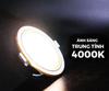 Đèn LED Slim Panel âm trần Nanoco Hera 12W viền vàng (khoét lỗ Ø135)