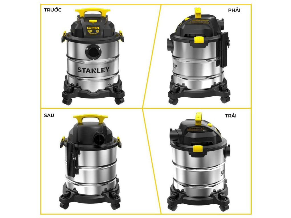 Máy hút bụi công nghiệp 3 chức năng - Khô/Ướt/Thổi - Stanley SL19417-6AB - 23 Lít - NEW 2025