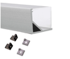 Nẹp nhôm định hình 2 m cho LED dây trong nhà Nanoco (kèm nút bít, nẹp gắn tường, ốc vít)