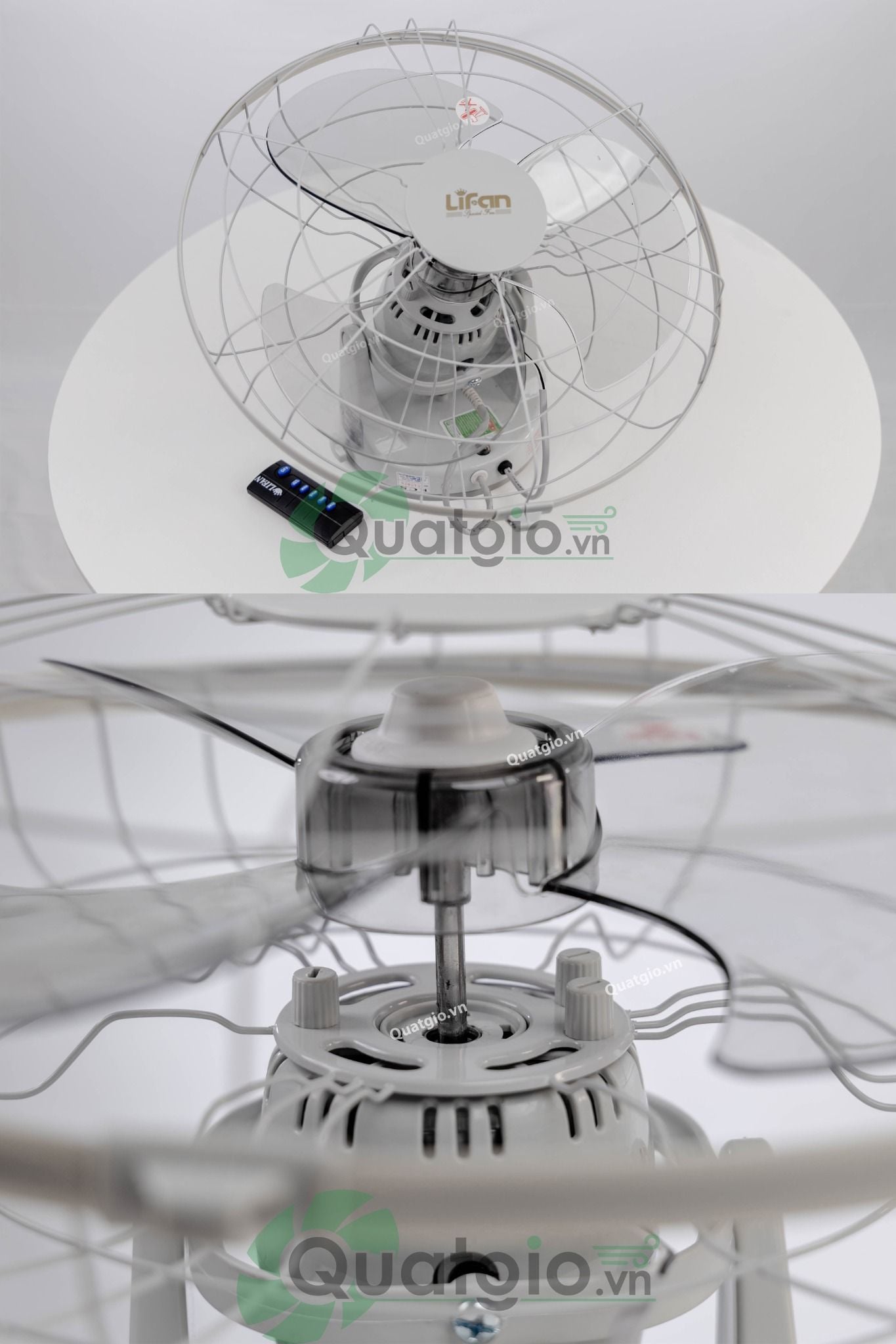 QUẠT TRẦN ĐẢO LIFAN TĐ-16RC (REMOTE) - Sải cánh 40cm- 45W