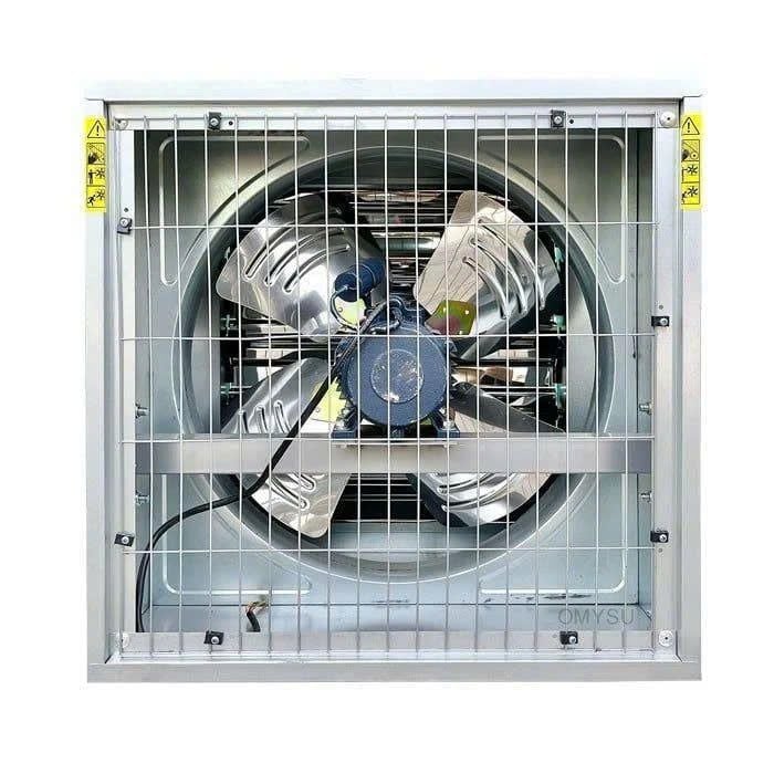 Quạt thông gió Omysu BMF600 (220V/380V) - Vỏ tôn kẽm, cánh inox, chớp inox