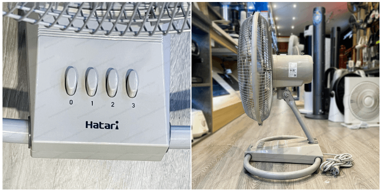 [Hỏa tốc] Quạt Thái Lan sàn công nghiệp Hatari IT18M2 114W - Nút nhấn