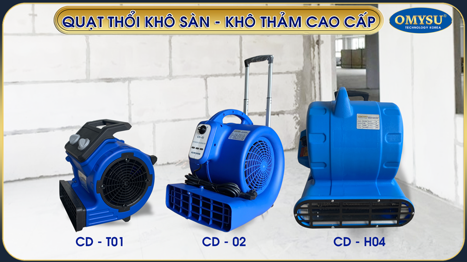 Quạt thổi khô sàn công nghiệp Omysu CD-H04 - 3200w