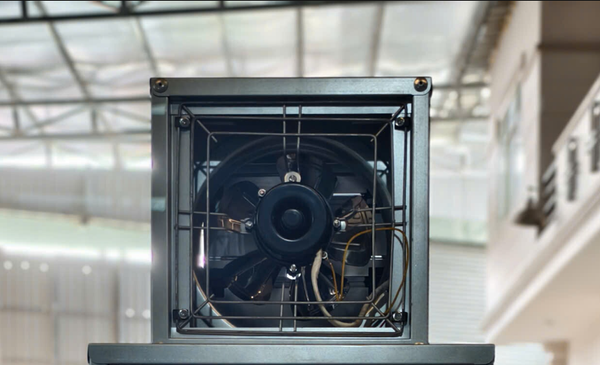 Quạt thông gió công nghiệp Omysu BMF300 - 220V (Vỏ tôn Kẽm, vanh nhựa PA, cánh Inox, chớp Kẽm) - HÀNG GIÁ RẺ