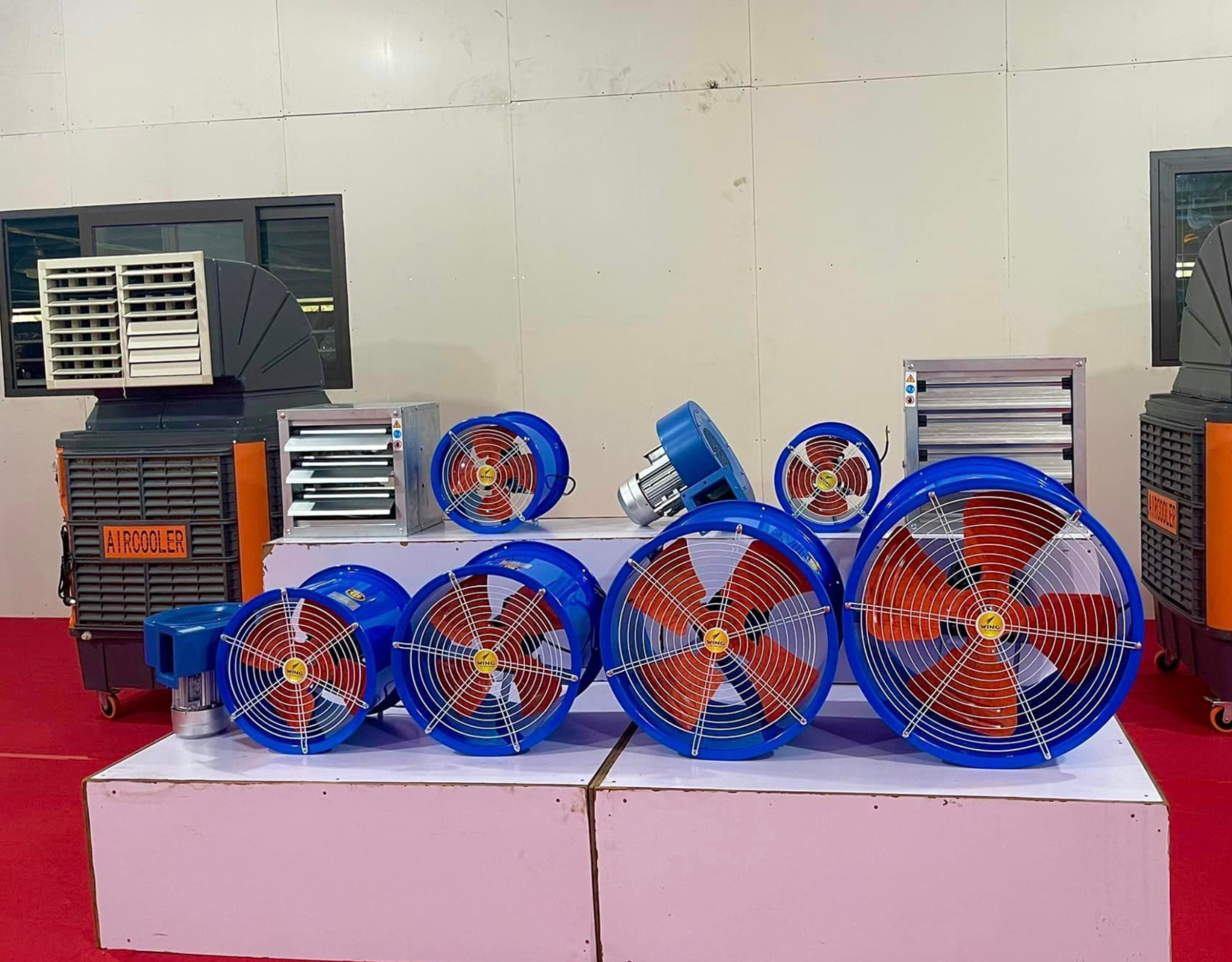 Quạt thông gió công nghiệp hướng trục tròn Wing TM 250-2 / TM 250-4 / TM 300-2 / TM 300-4 / TM 350-2 / TM 350-4 / TM 400-2 / TM 400-4 / TM 500-2 / TM 500-4 / TM600-4 / TM600-4