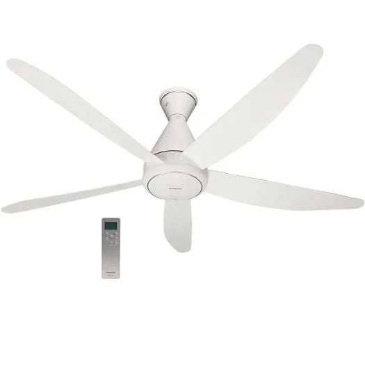 Quạt trần Panasonic F-60GDN 5 cánh động cơ DC – 2 màu (Trắng / Xám trắng), tùy chọn ty 21.2cm & 28.8cm
