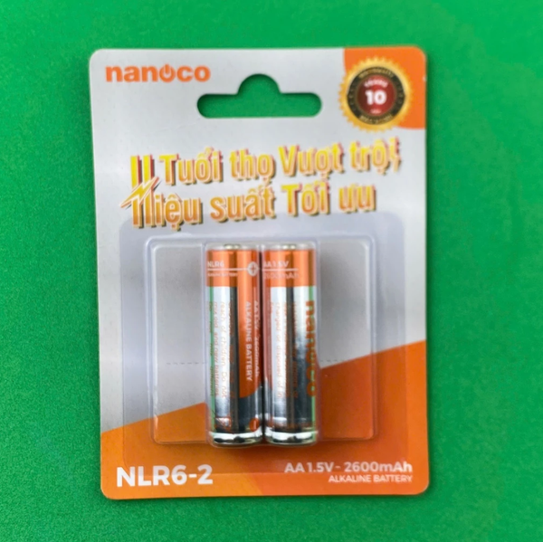 Pin Alkaline AA Nanoco NLR6 1,5V 2.600mAh (vỉ)