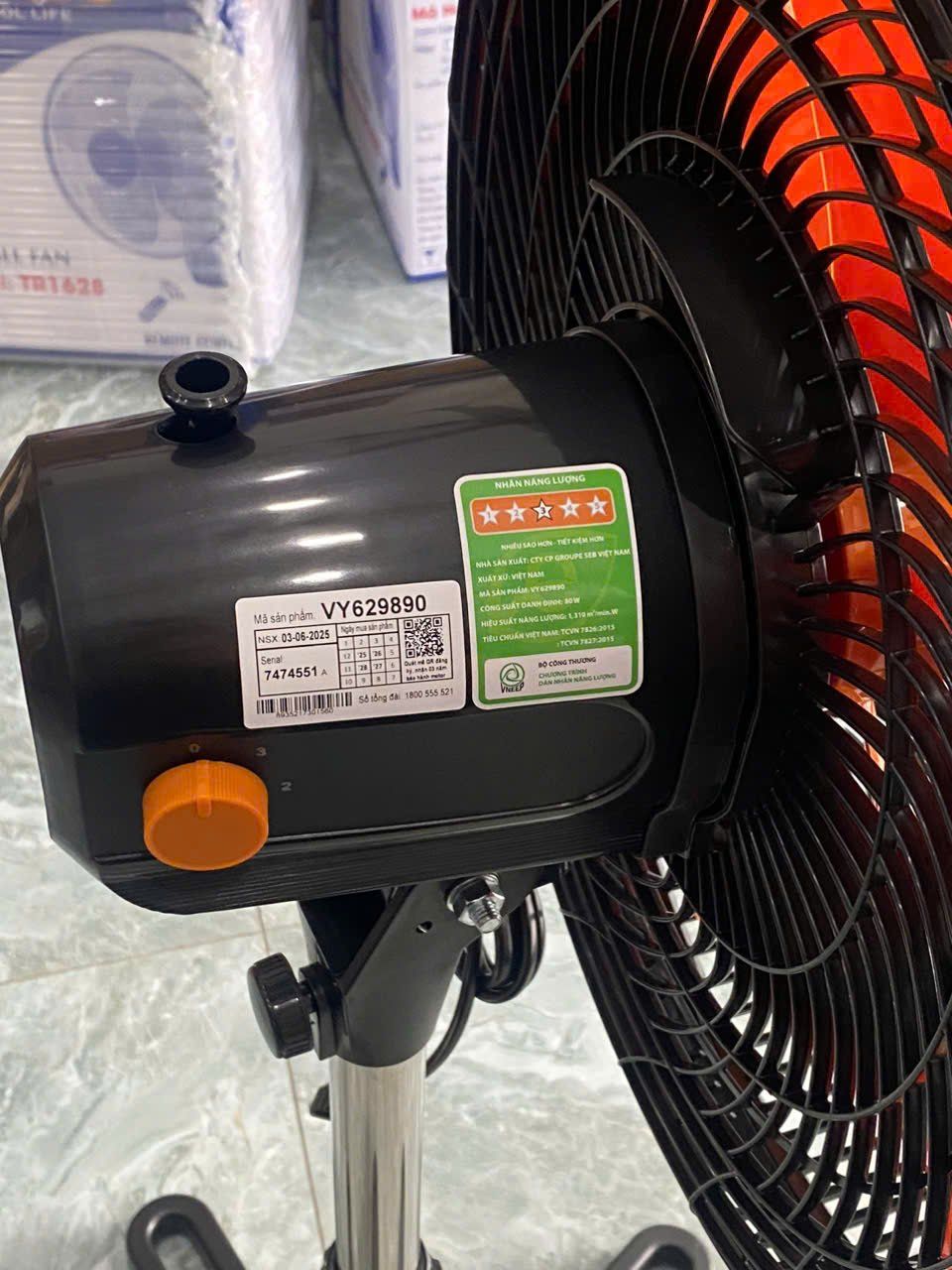 [ FLASH SALE ] Quạt đứng ASIAvina Turbo X - Đen - VY629890 - QUÀ TẶNG MOTUL