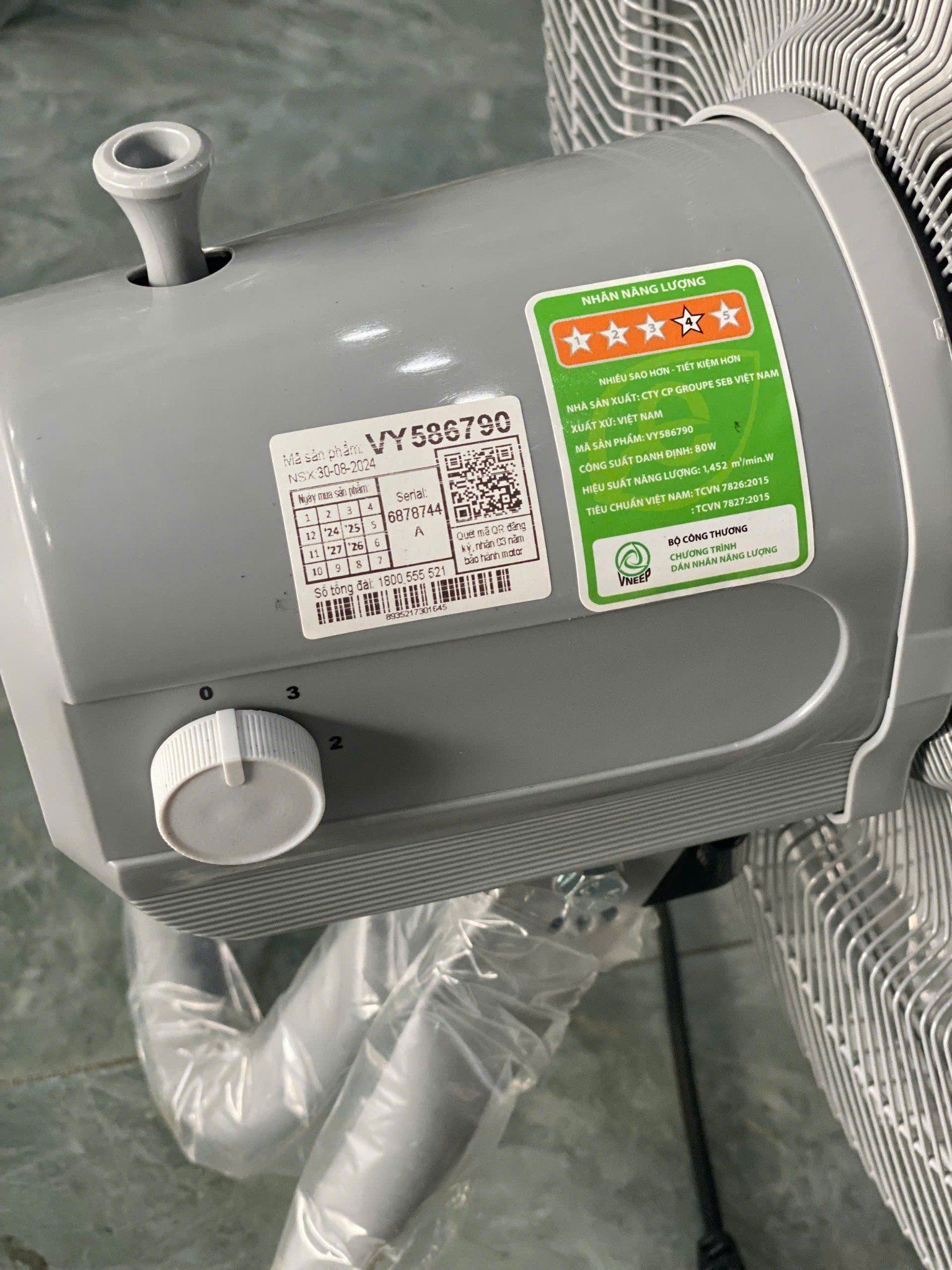 Quạt sàn Bán Công Nghiệp Asia VY586790 - Xám - 45cm - 80W