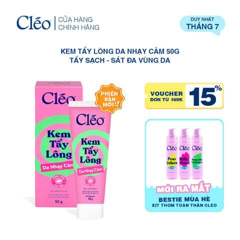  Kem Tẩy Lông Nách, Tay Chân Cleo - Sạch Sát, Không Kích Ứng 50g 