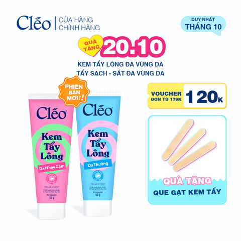  Kem Tẩy Lông Nách, Tay Chân Cleo - Sạch Sát, Không Kích Ứng 50g 