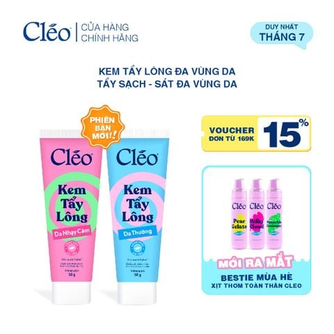  Kem Tẩy Lông Nách, Tay Chân Cleo - Sạch Sát, Không Kích Ứng 50g 