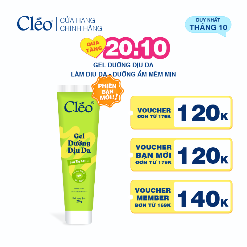  Gel Dưỡng Sau Tẩy Lông Cleo Soothing Gel 20g 