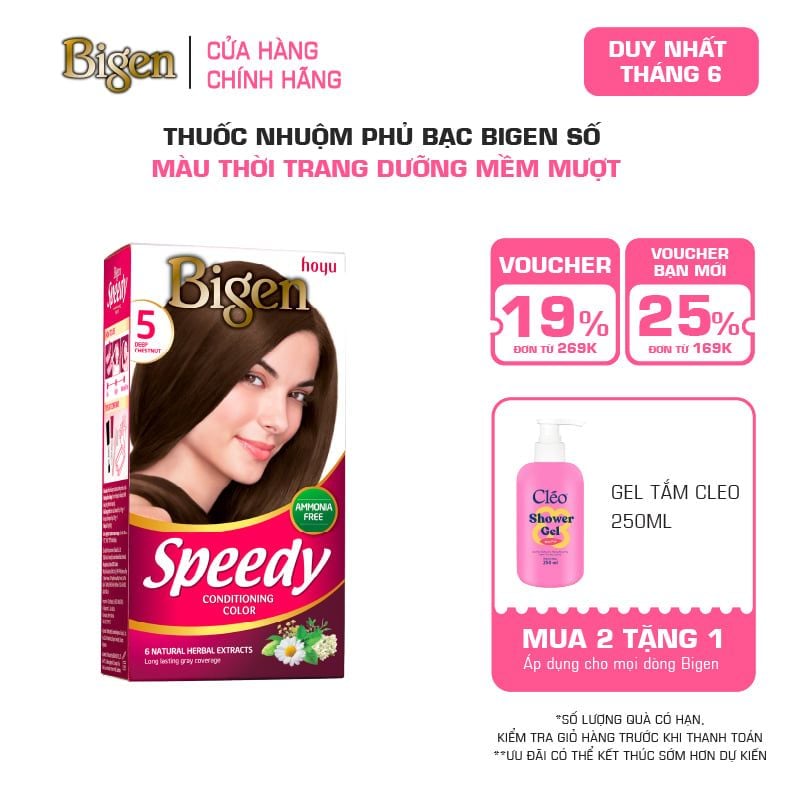  Thuốc Nhuộm Tóc Phủ Bạc Tại Nhà Bigen Số - Phủ Bạc Thảo Dược, Màu Thời Trang 80ml 