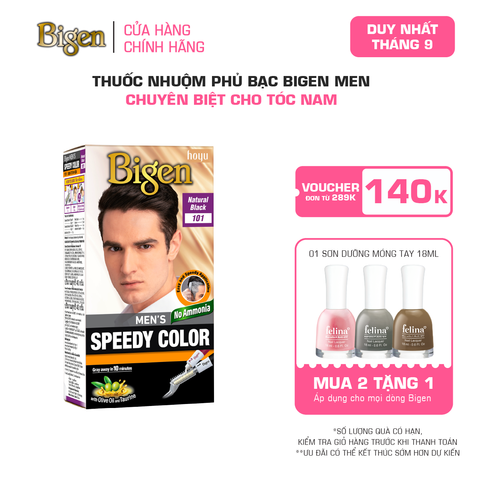  Thuốc Nhuộm Tóc Phủ Bạc Nam Tại Nhà Bigen Men - Phủ Bạc Thảo Dược, Dưỡng Tóc Mềm Mượt 80ml 