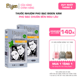  Combo 2 Thuốc Nhuộm Tóc Phủ Bạc Tại Nhà Bigen Xám - Phủ Bạc Thảo Dược, Dưỡng Tóc Mềm Mượt 80ml 