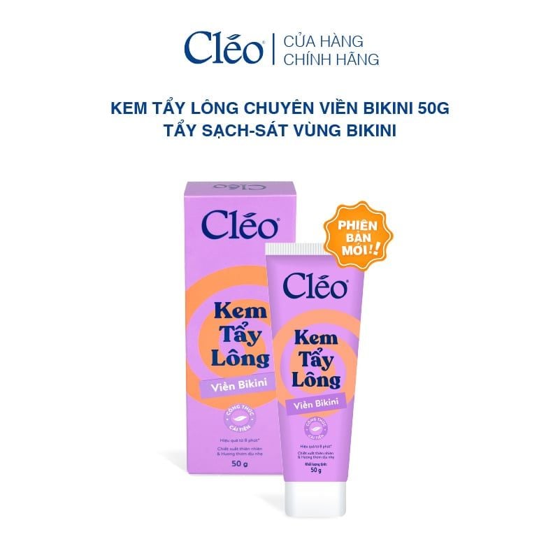  Kem Tẩy Lông Viền Bikini Cleo - Sạch Sát, Không Kích Ứng 50g 