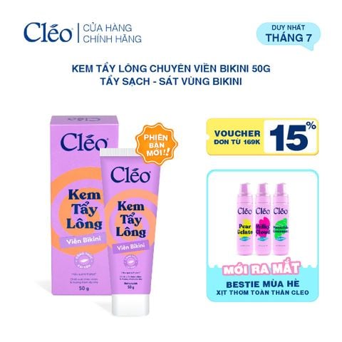  Kem Tẩy Lông Viền Bikini Cleo - Sạch Sát, Không Kích Ứng 50g 