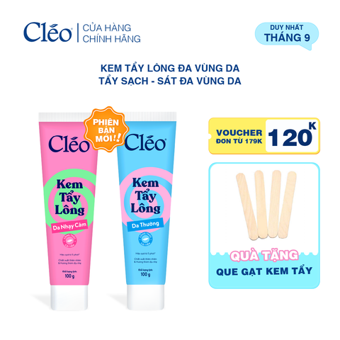  Kem Tẩy Lông Nách, Tay Chân Cleo - Sạch Sát, Không Kích Ứng 100g 
