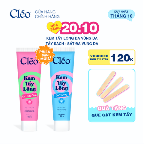  Kem Tẩy Lông Nách, Tay Chân Cleo - Sạch Sát, Không Kích Ứng 100g 