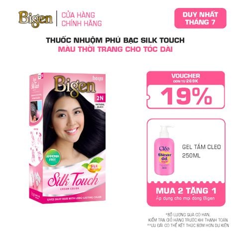  Thuốc Nhuộm Tóc Phủ Bạc Tại Nhà Bigen Silk Touch - Phủ Bạc Thảo Dược, Màu Thời Trang, Dưỡng Tóc Mềm Mượt 135ml 