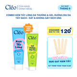  Combo Kem Tẩy Lông Nách, Tẩy Lông Tay Chân Cleo 100g & Gel Dưỡng Dịu Da 20g 