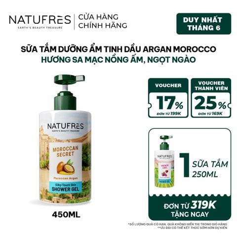  Sữa Tắm Natufres Moroccan Secret Tinh Dầu Argan Morocco 