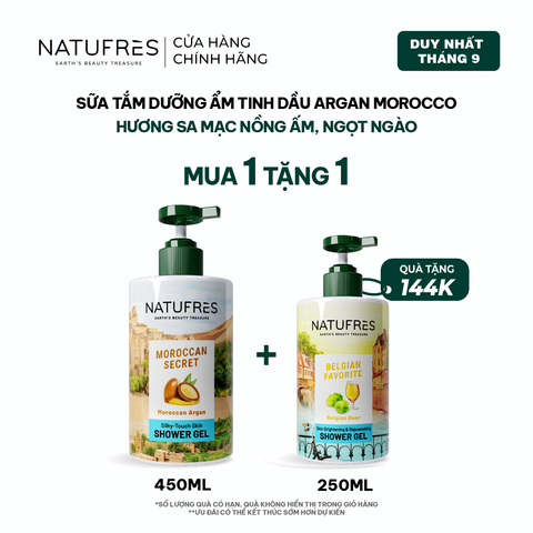  Sữa Tắm Natufres Moroccan Secret Tinh Dầu Argan Morocco 