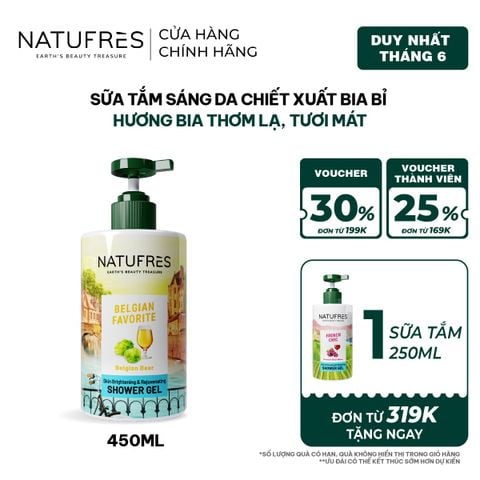  Sữa Tắm Natufres Belgian Favorite Chiết Xuất Bia Bỉ 