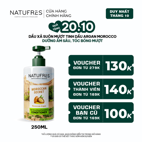  Dầu Xả Natufres Moroccan Secret Tinh Dầu Argan Morocco 