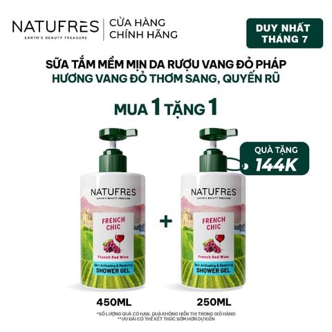  Sữa Tắm Natufres French Chic Rượu Vang Đỏ Bordeaux 