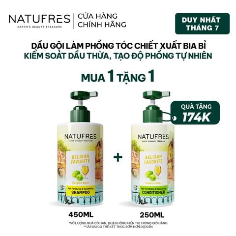  Dầu Gội Natufres Belgian Favorite Chiết Xuất Bia Bỉ 