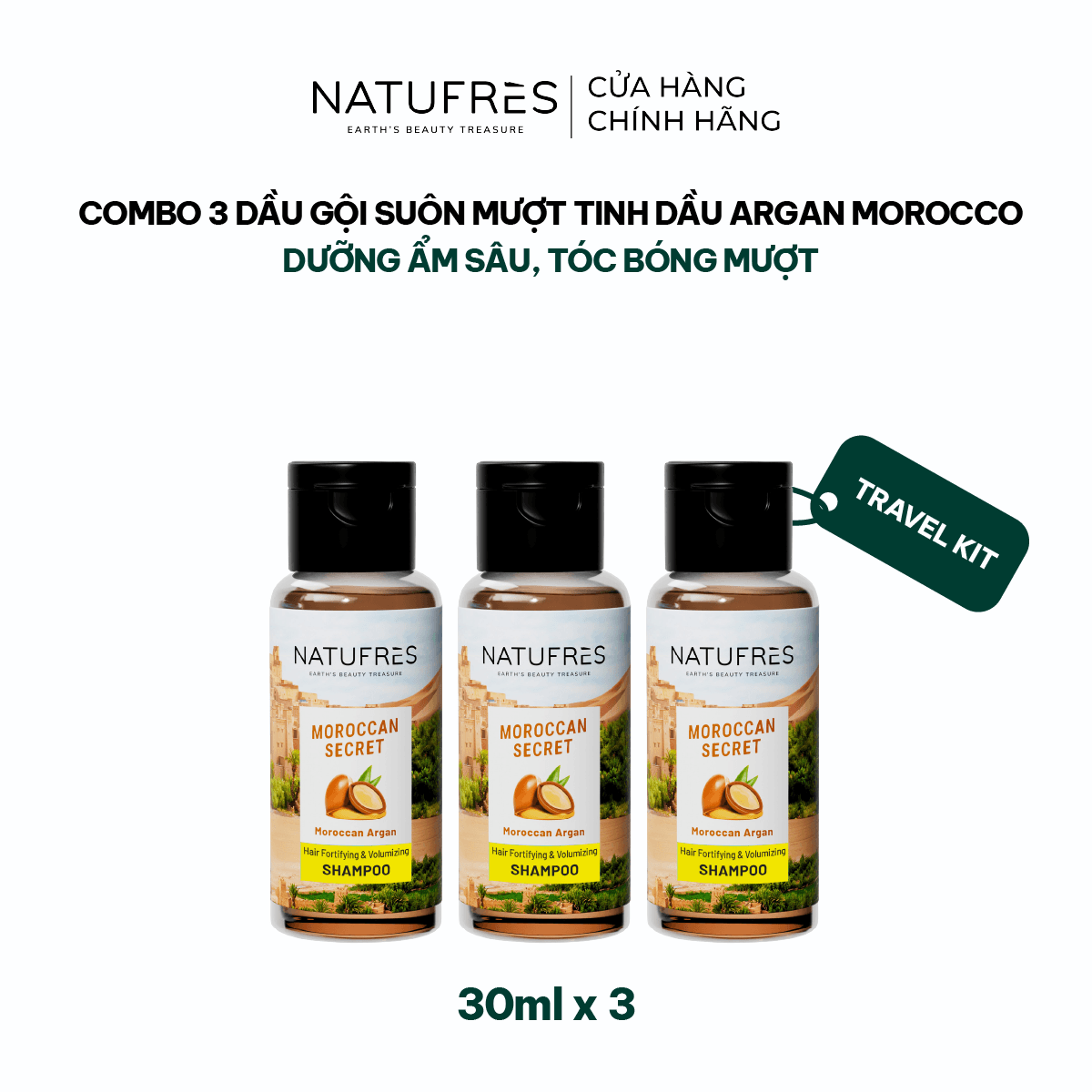  Dầu Gội Natufres Moroccan Secret Tinh Dầu Argan Morocco 