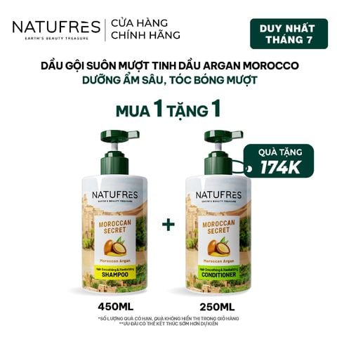  Dầu Gội Natufres Moroccan Secret Tinh Dầu Argan Morocco 