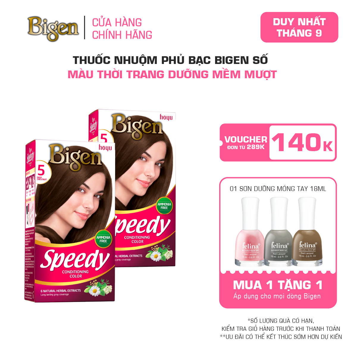  Combo 2 Thuốc Nhuộm Tóc Phủ Bạc Tại Nhà Bigen Số - Phủ Bạc Thảo Dược, Màu Thời Trang 80ml 