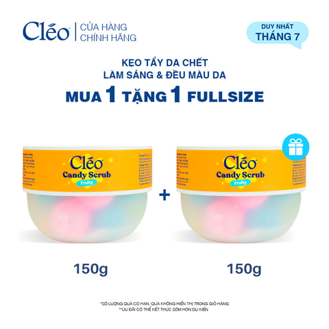  Kẹo Tẩy Da Chết Candy Fruity Cleo - Giảm Thâm Sần, Làm Sáng & Đều Màu Da 150g 