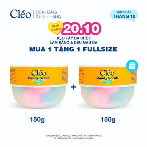  Kẹo Tẩy Da Chết Candy Fruity Cleo - Giảm Thâm Sần, Làm Sáng & Đều Màu Da 150g 