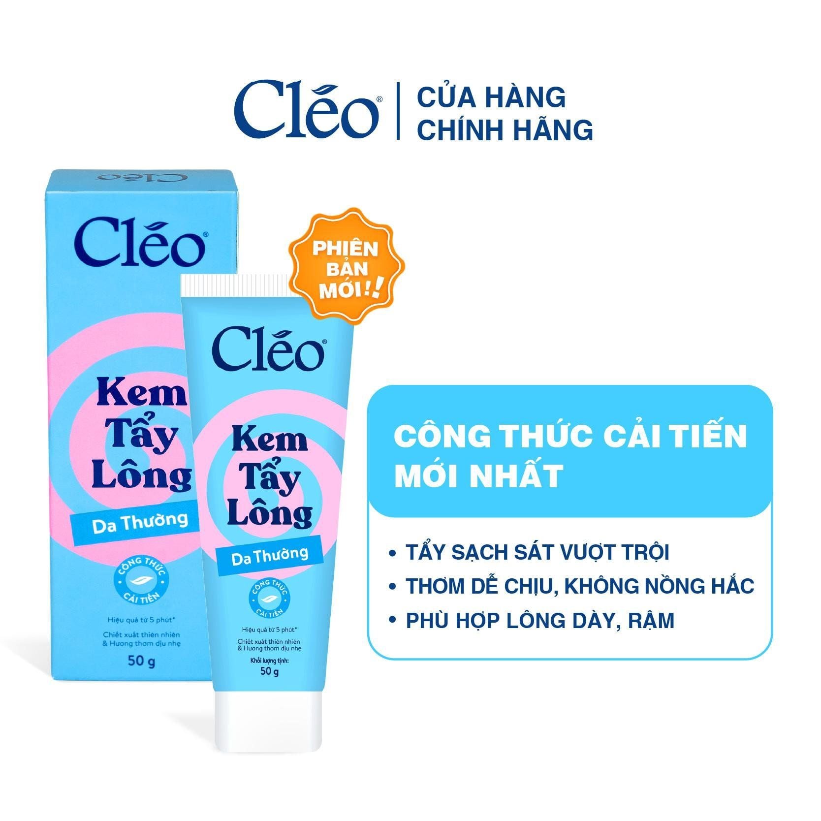  Kem Tẩy Lông Nách, Tay Chân Cleo - Sạch Sát, Không Kích Ứng 50g 