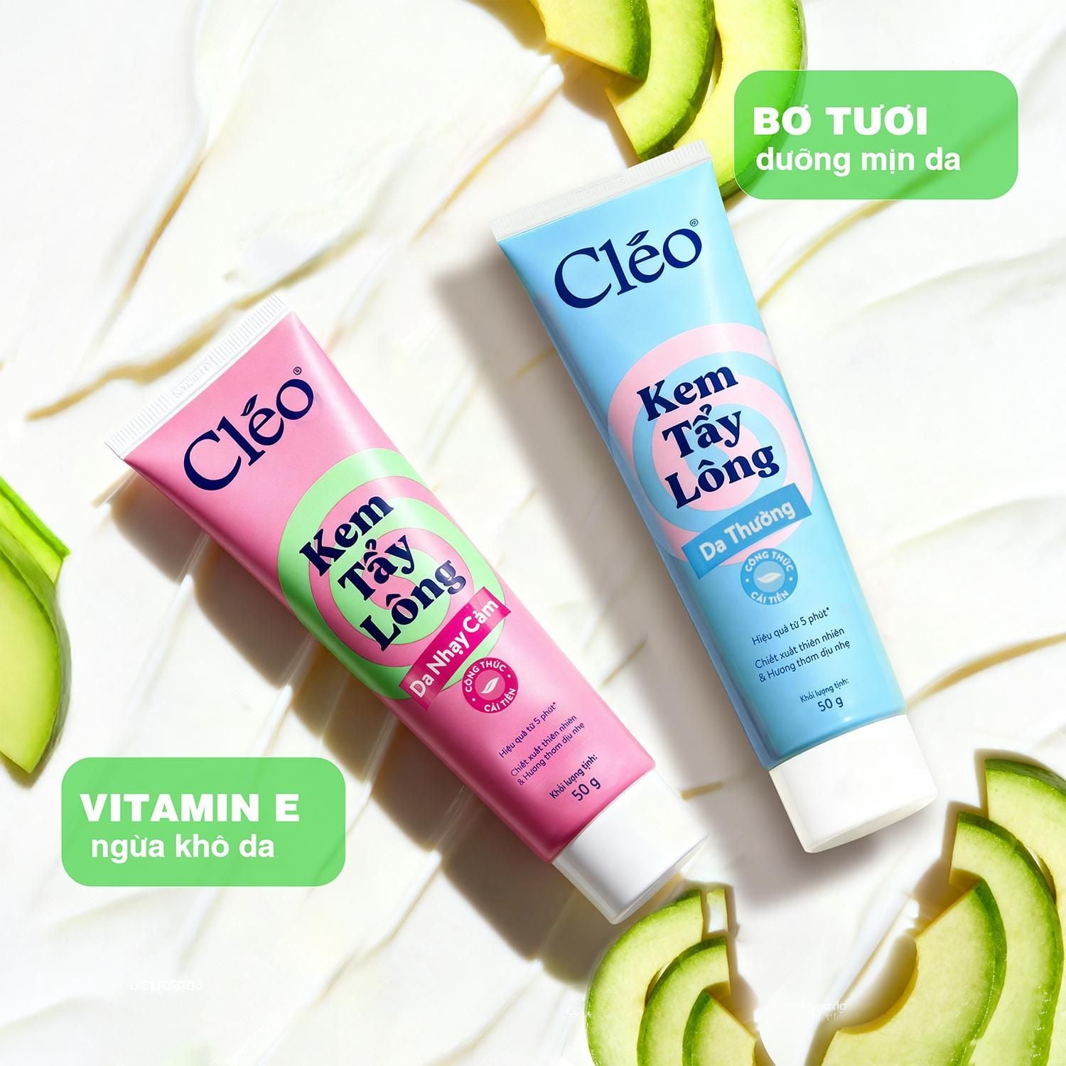  Kem Tẩy Lông Nách, Tay Chân Cleo - Sạch Sát, Không Kích Ứng 50g 