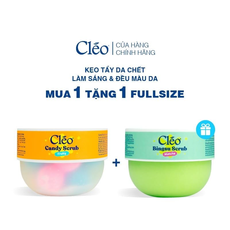  Kẹo Tẩy Da Chết Candy Fruity Cleo - Giảm Thâm Sần, Làm Sáng & Đều Màu Da 150g 