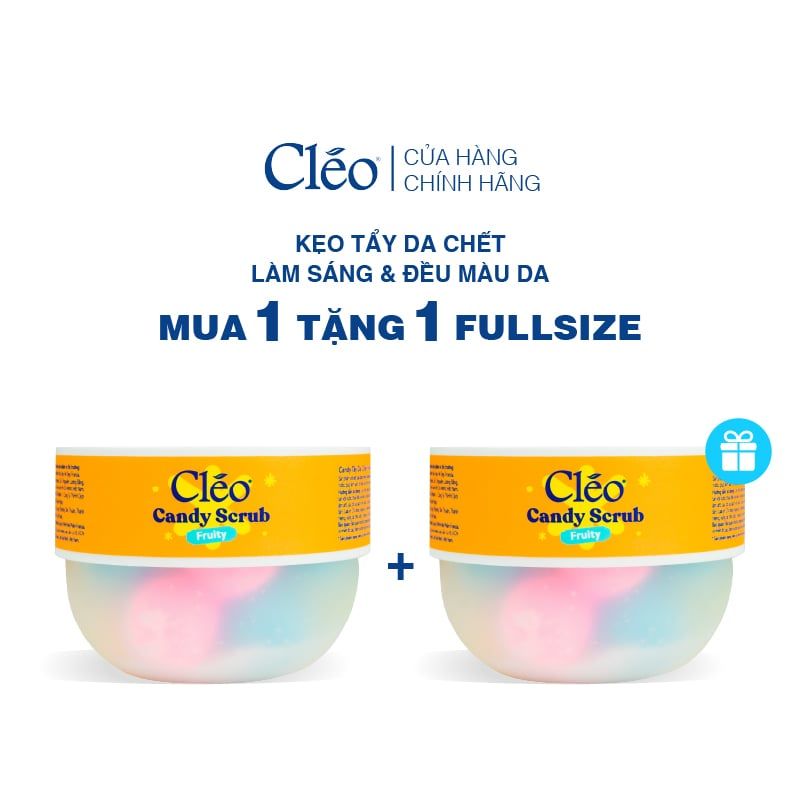  Kẹo Tẩy Da Chết Candy Fruity Cleo - Giảm Thâm Sần, Làm Sáng & Đều Màu Da 150g 