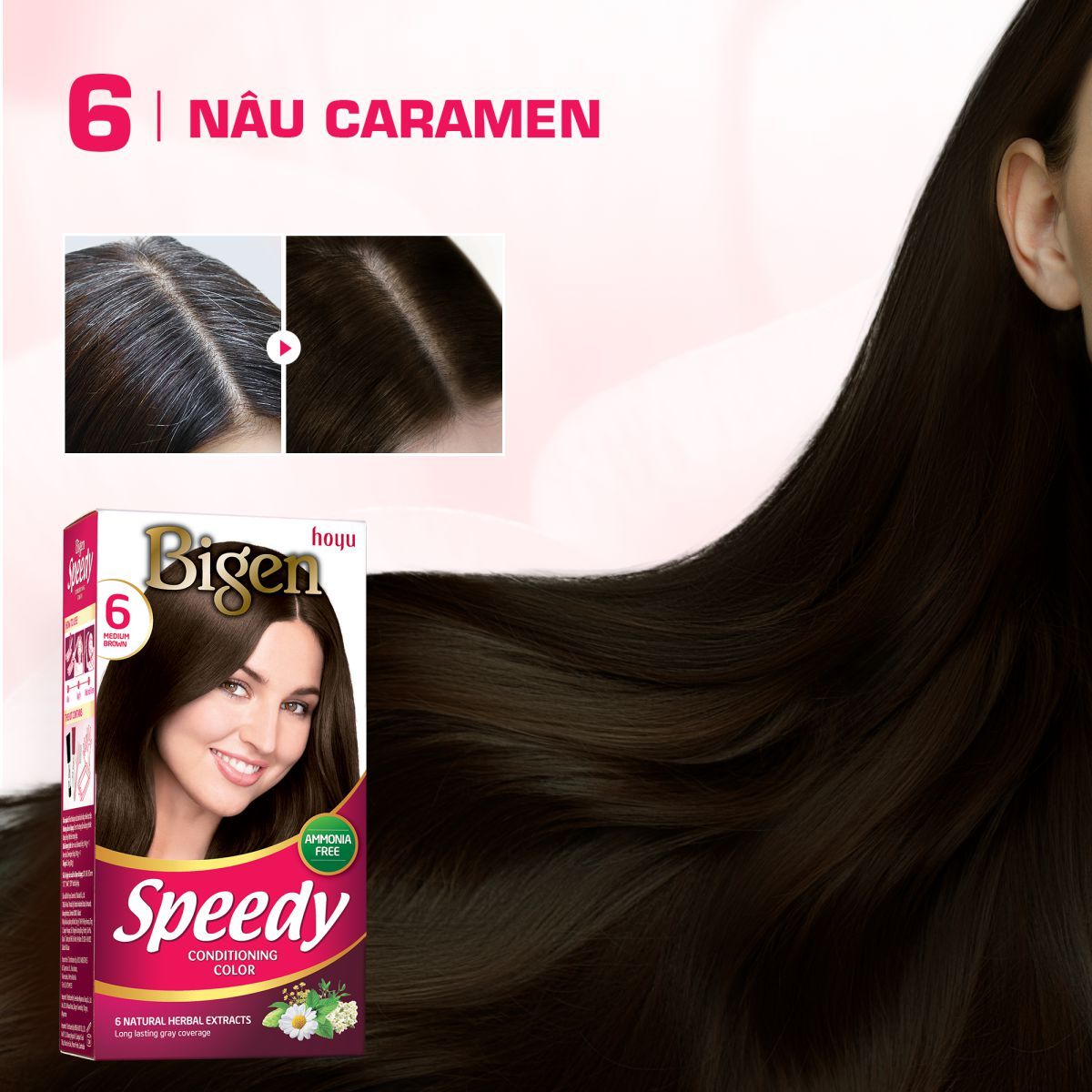  Thuốc Nhuộm Tóc Phủ Bạc Tại Nhà Bigen Số - Phủ Bạc Thảo Dược, Màu Thời Trang 80ml 