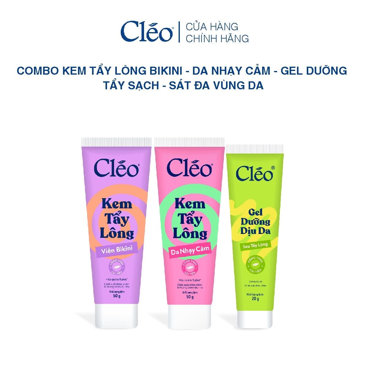  Kem Tẩy Lông Nách, Tay Chân Cleo - Sạch Sát, Không Kích Ứng 50g 