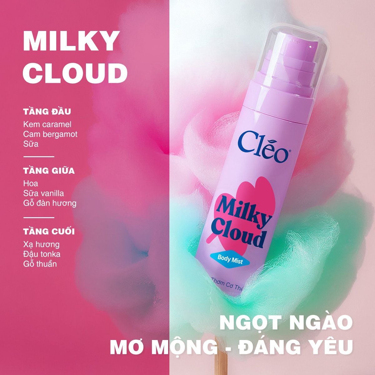  Xịt Thơm Toàn Thân Body Mist Cleo 100ml 
